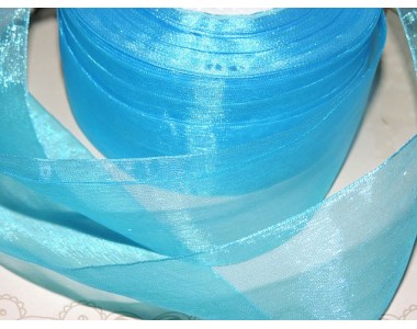 Органза однотонная 50 мм, цв. голубой - 1 м