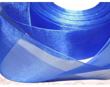 Органза однотонная 50 мм, цв.  синий - 1 м