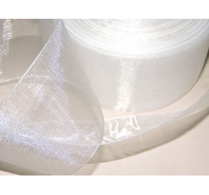 Органза однотонная 50 мм, цв. белый - 1 м
