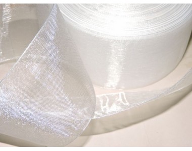 Органза однотонная 50 мм, цв. белый - 1 м