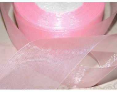 Органза однотонная 50 мм, цв. розовый - 1 м