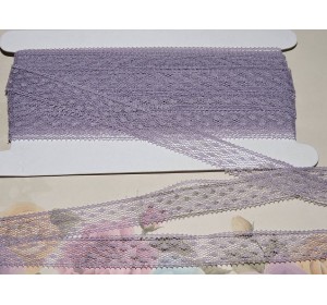 Кружево-капрон 16 мм, цв. сиреневый  - 1м