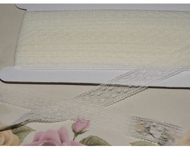 Кружево-капрон 16 мм, цв. кремовый  - 1м