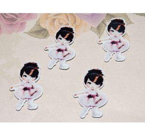 Кабошон-вырубка "Девочка балерина" 35*20 мм -1 шт