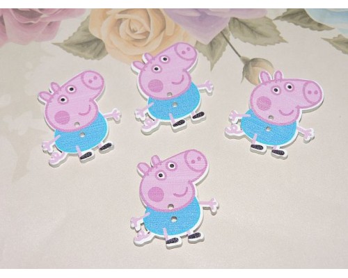 Фигурка из фанеры 32*28 мм "Свинка Джордж" - 1шт