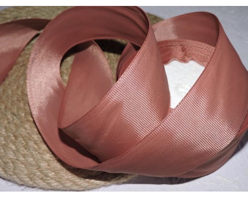 Репсовая лента однотонная 40 мм, цв. темно-коричневый