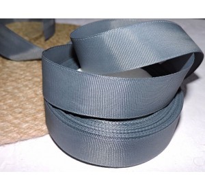 Репсовая лента 25 мм, цв. темно-серый - 1 м.