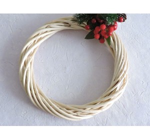 Венок из лозы 25 см, цв. натуральный - 1 шт.