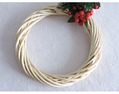 Венок из лозы 25 см, цв. натуральный - 1 шт.