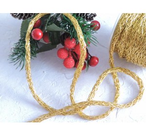 Шнур декоративный 6 мм, цв. золото - 1м.