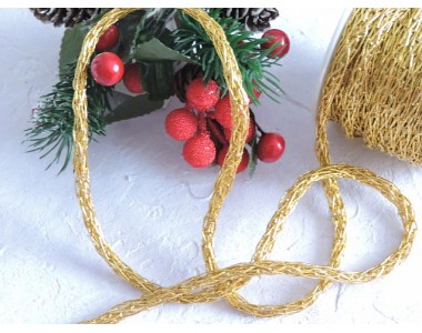 Шнур декоративный 6 мм, цв. золото - 1м.