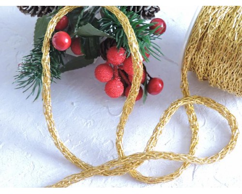 Шнур декоративный 6 мм, цв. золото - 1м.