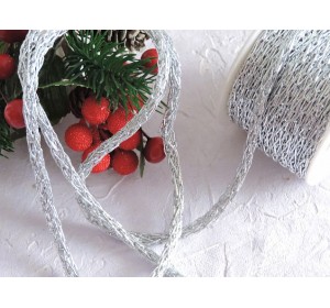 Шнур декоративный 6 мм, цв. серебро - 1м.