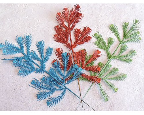 Веточка с глиттером 36*14  см - 1шт.