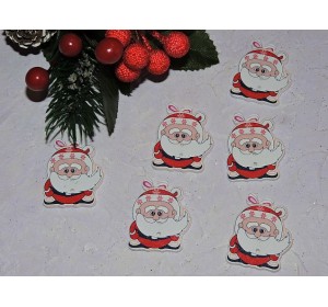 Фигурка из фанеры 28*35 мм "Дед Мороз" - 1 шт.