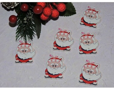 Фигурка из фанеры 28*35 мм "Дед Мороз" - 1 шт.