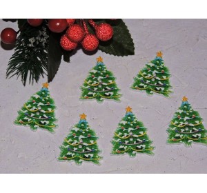 Фигурка из фанеры 30*39 мм "Елочка нарядная" - 1 шт.