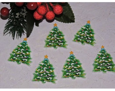 Фигурка из фанеры 30*39 мм "Елочка нарядная" - 1 шт.