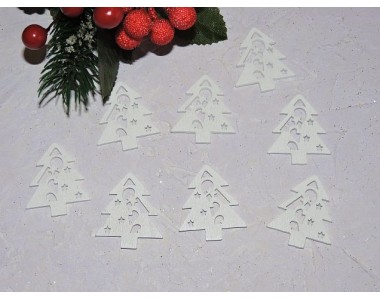 Фигурка из фанеры 30*34 мм "Елочка белая" - 1 шт.