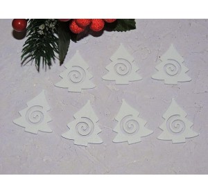 Фигурка из фанеры 32*35 мм "Елочка белая" - 1 шт.