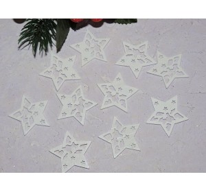 Фигурка из фанеры 32 мм "Звездочка белая" - 1 шт.