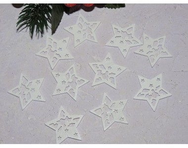 Фигурка из фанеры 32 мм "Звездочка белая" - 1 шт.