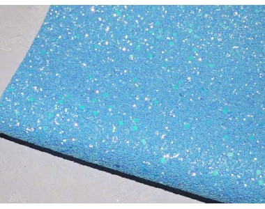 Кожзам "Пайетки", цв. голубой  2