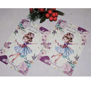 Карточка (подложка-открытка) 10*14 см "Любовь в каждом бантике 2" - 1 шт. 