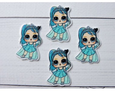 Кабошон-вырубка "Лол " 2,7*3,7 см - 1 шт.