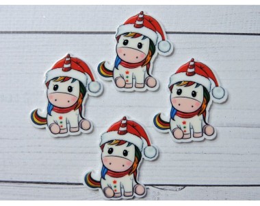 Кабошон-вырубка "Единорог" 3,2*3,7 см - 1 шт.