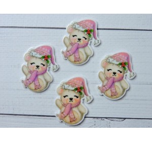 Кабошон-вырубка "Мишка" 2,7*3,5 см - 1 шт.