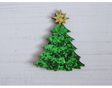 Патч сборный "Елочка со звездой" 4,2*3,6 см. - 1 шт.