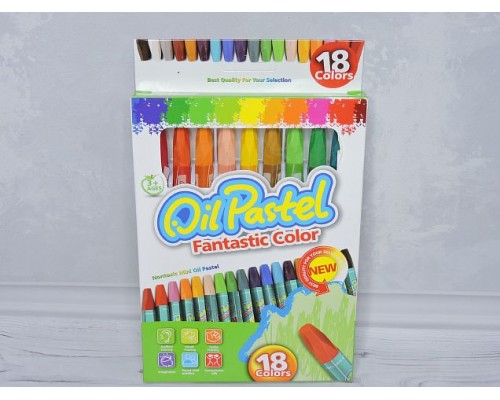 Пастель масляная ( 18 шт), цв. ассорти