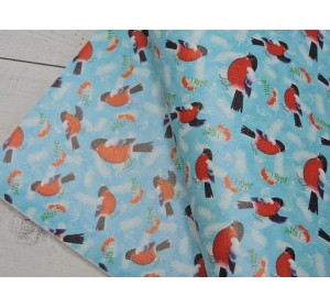 Кожзам "Снегирь" - 1 лист.