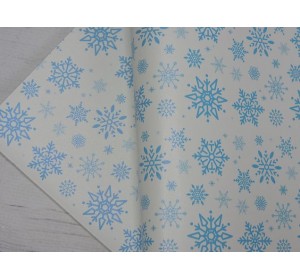 Кожзам "Снежинки" - 1 лист.