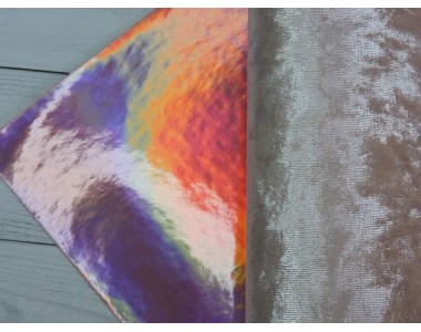 Кожзам двусторонний с бархатом, цв. нежно-розовый/розовый - 1 лист