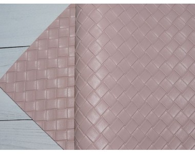 Кожзам текстурный "Плетенка", цв. пенка - 1 лист.