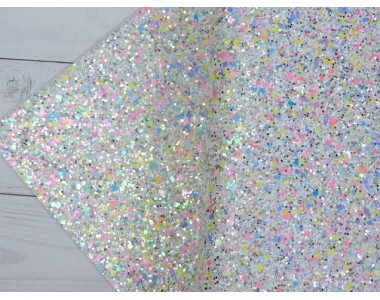 Кожзам "Конфетти",  цв. мультиколор - 1 лист.