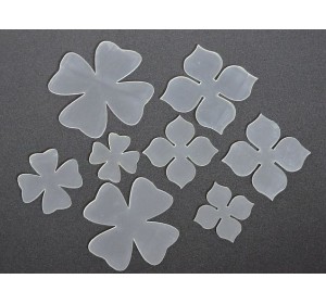 Набор пластиковых шаблонов 1 мм "Цветы №3 Четырехлистник" - 1 набор.
