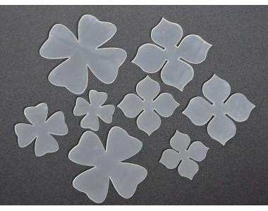 Набор пластиковых шаблонов 1 мм "Цветы №3 Четырехлистник" - 1 набор.
