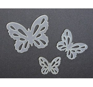 Набор пластиковых шаблонов 1 мм "Бабочки №2" - 1 набор.