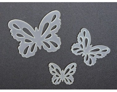 Набор пластиковых шаблонов 1 мм "Бабочки №2" - 1 набор.