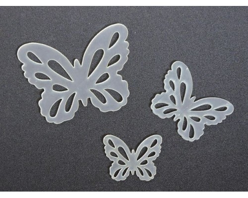 Набор пластиковых шаблонов 1 мм "Бабочки №2" - 1 набор.