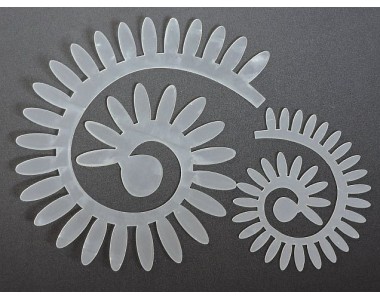 Набор пластиковых шаблонов 1 мм "Цветок крученый №1/2" - 1 набор.