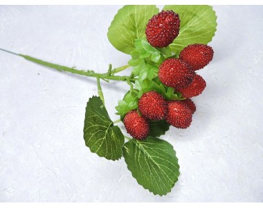 Веточка земляники 30 см, красный - 1 шт.