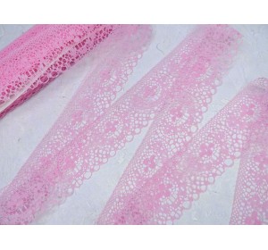 Кружево 3,7 см, цв. розовый - 1 м.