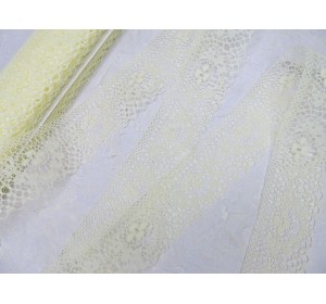 Кружево 3,7 см, цв. светло-желтый - 1 м.