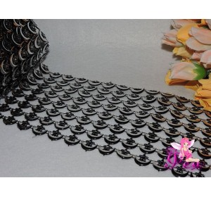 Обманки "Полумесяц" 8 рядов ,цв. серебро ( 25 см)