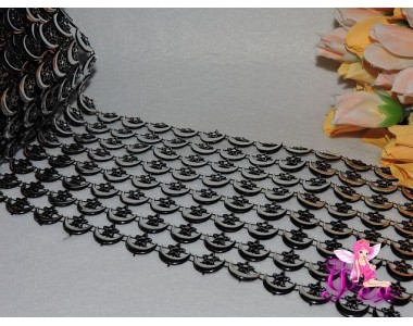 Обманки "Полумесяц" 8 рядов ,цв. серебро ( 25 см)