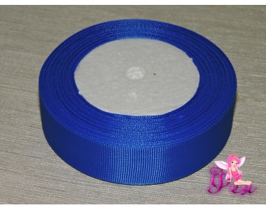 Однотонная репсовая лента 25 мм,  цв. синий -1 м